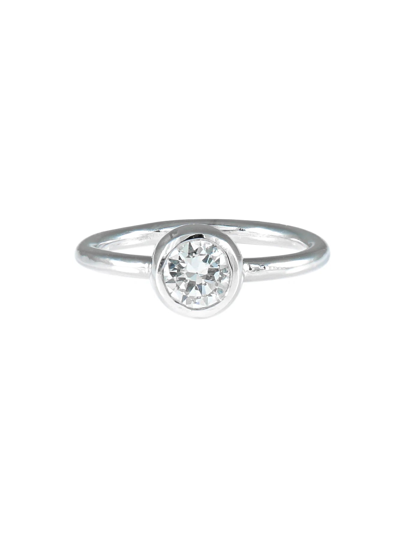 Bague Solitaire Avec Pli Certificat LFG