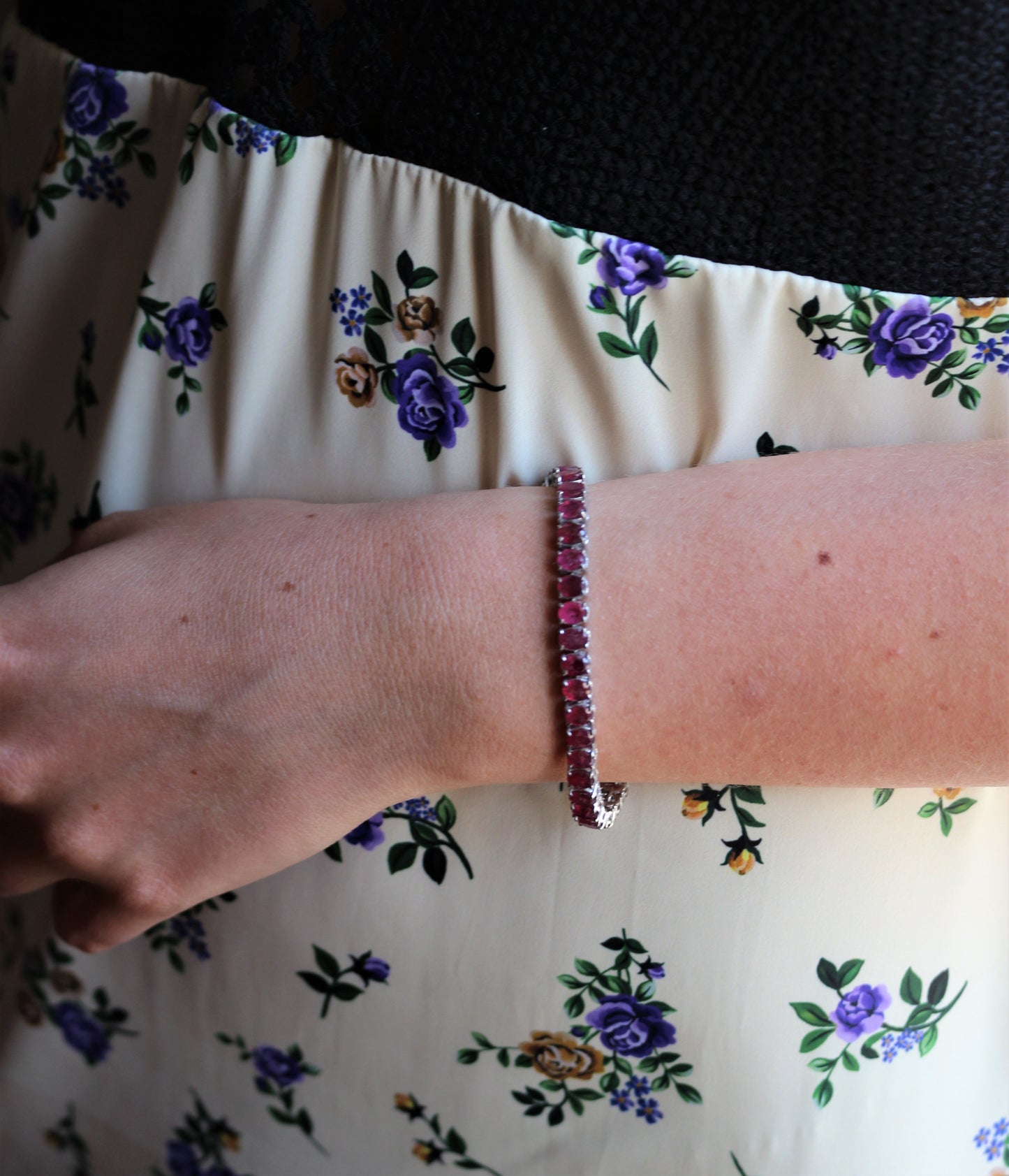 Bracelet Rubis Facettés