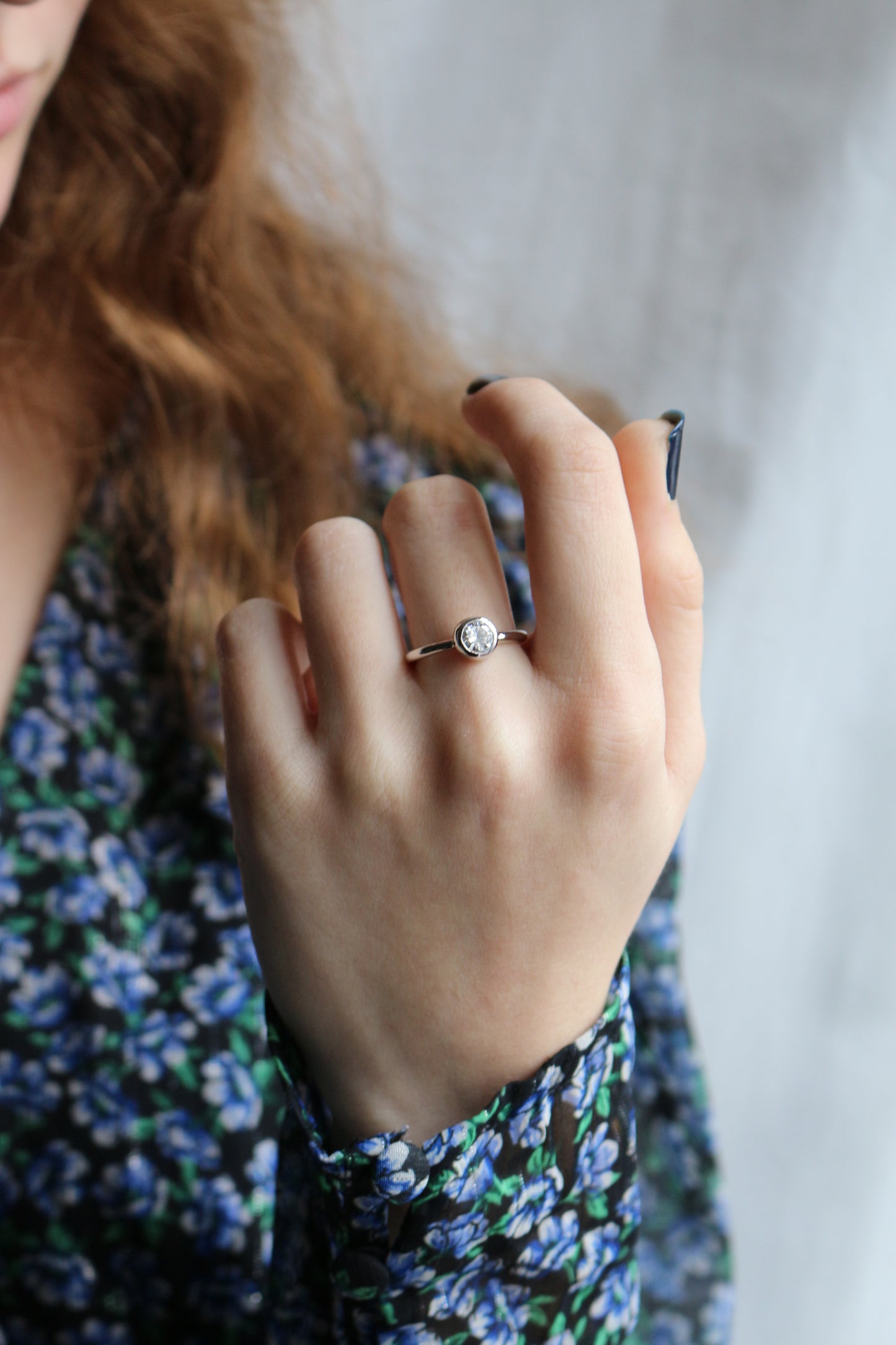 Bague Solitaire Avec Pli Certificat LFG
