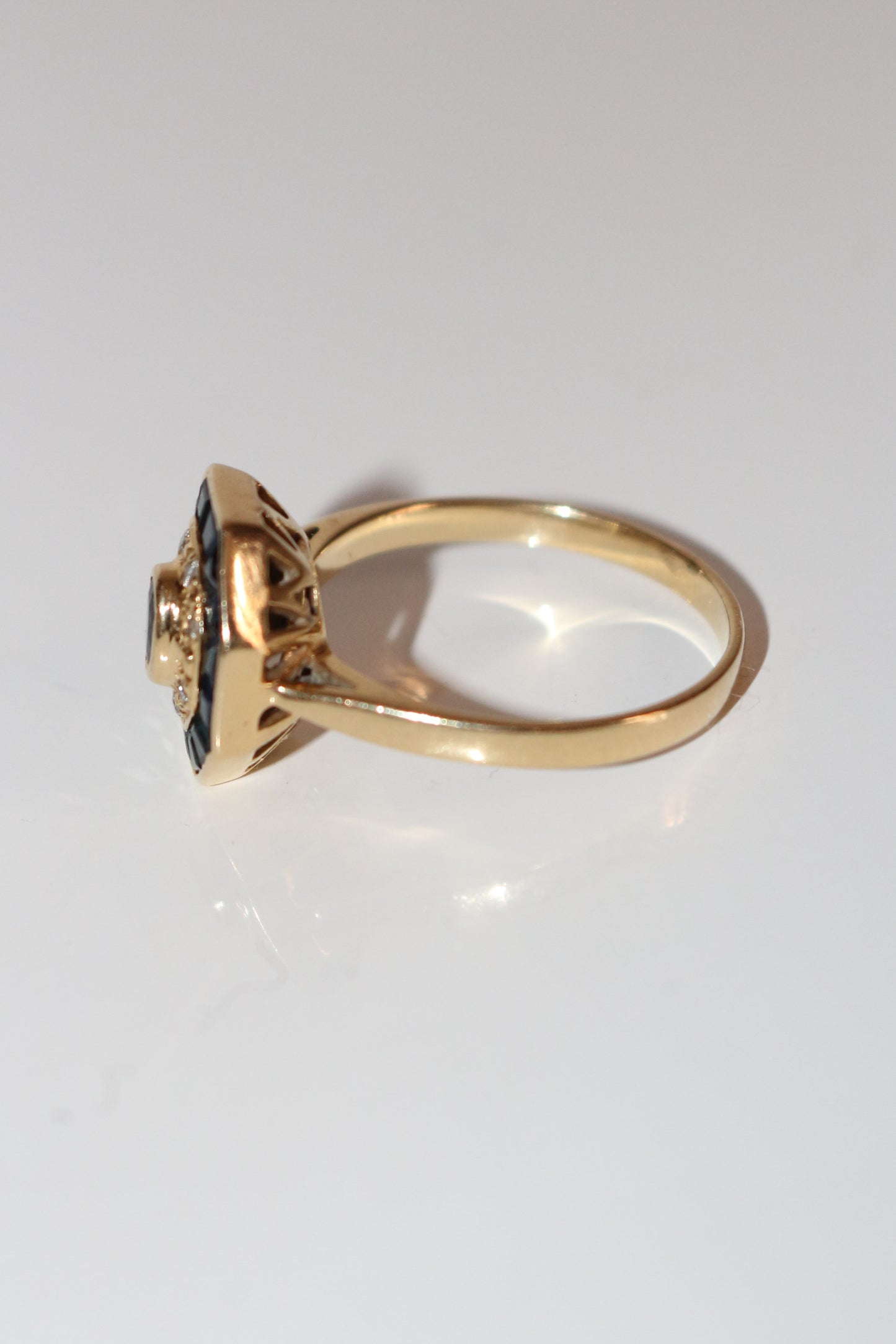 Bague Style Art Déco Saphirs