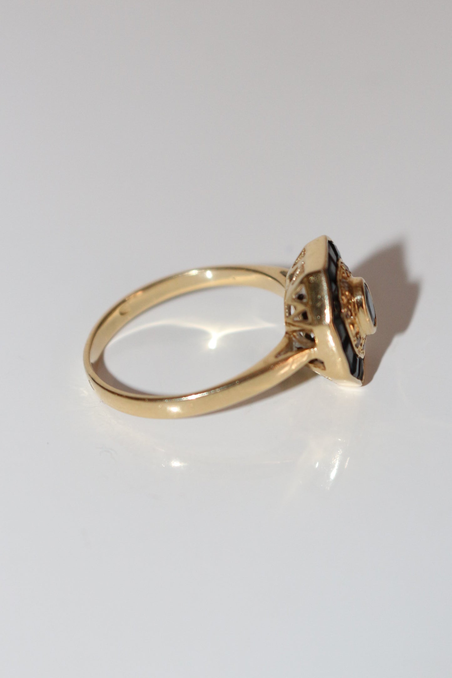 Bague Style Art Déco Saphirs