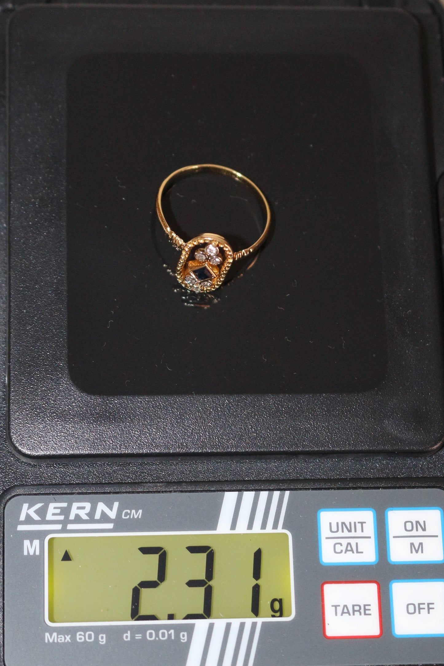 Bague Ovale Ajouré Saphir