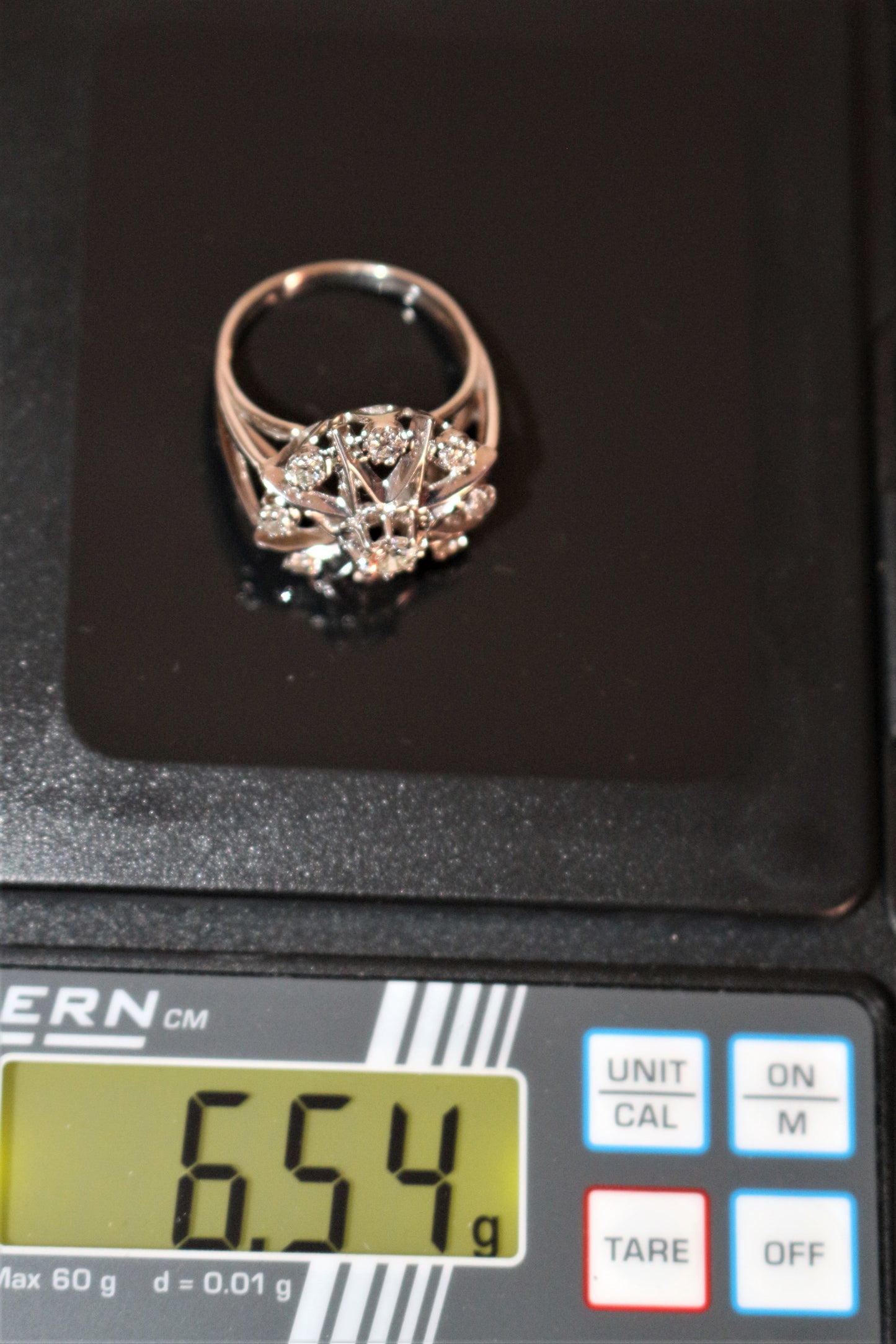 Bague étoile Or Gris Et Diamants