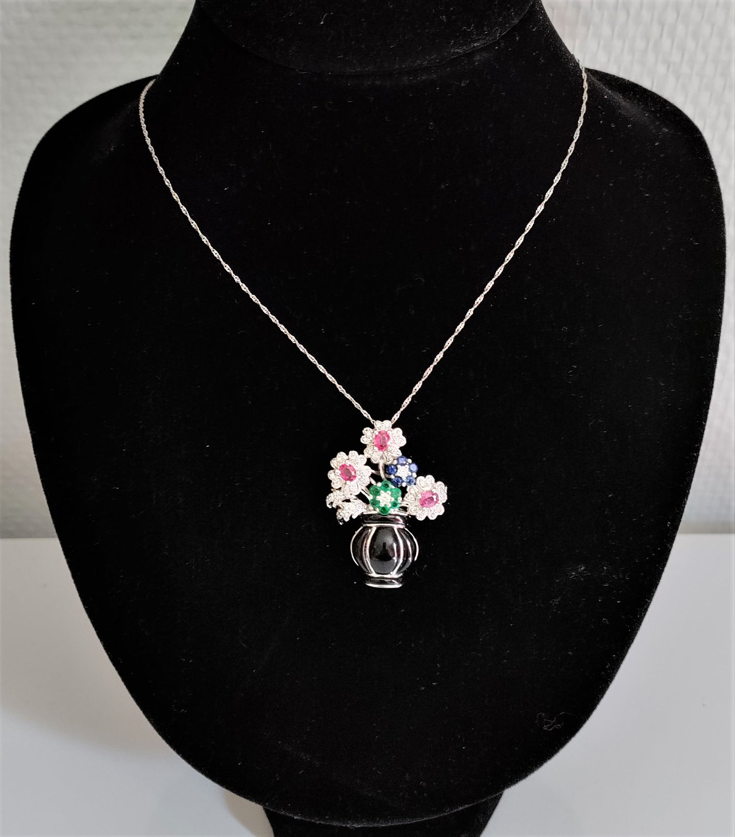 Broche-pendentif Panier De Fleurs