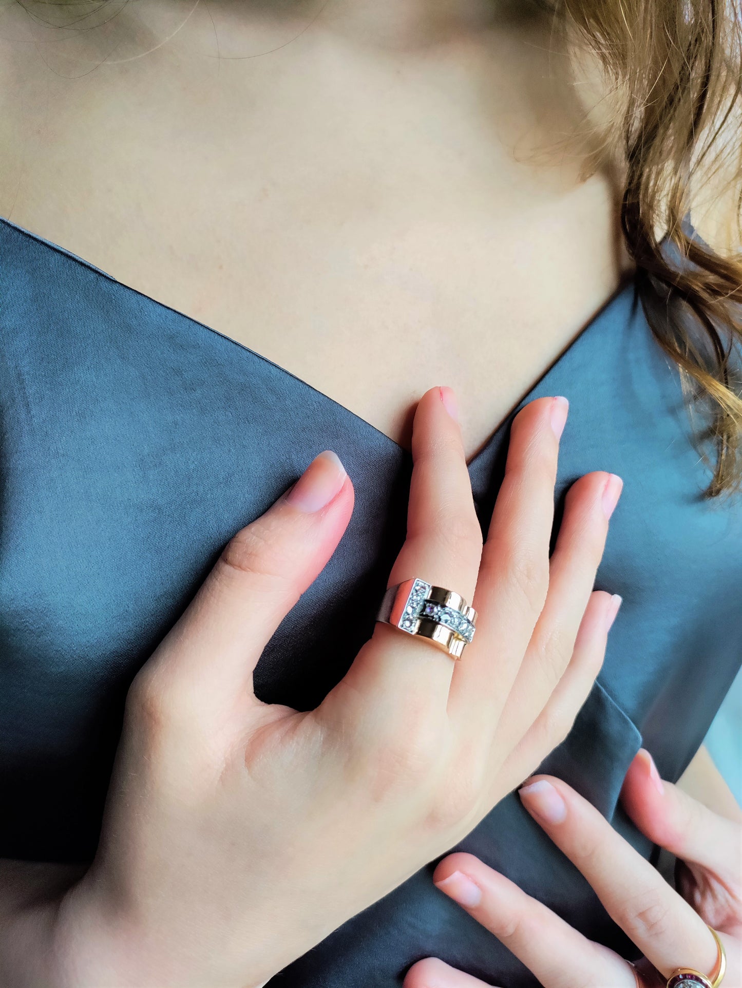 Bague Tank Diamants