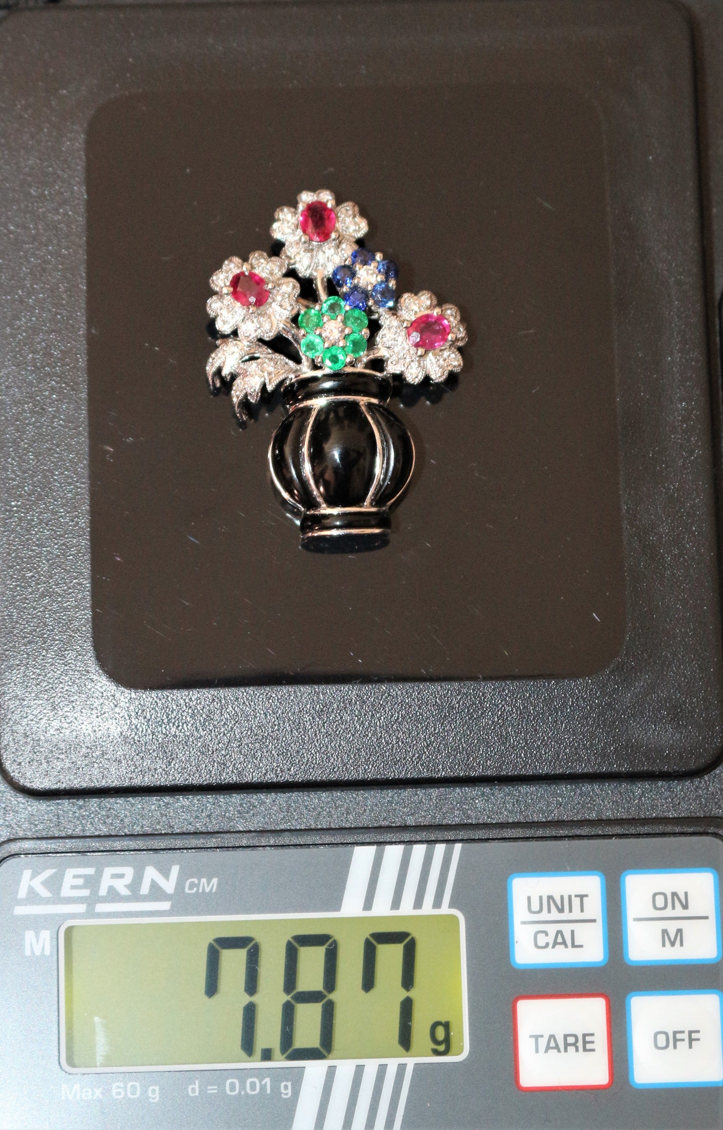 Broche-pendentif Panier De Fleurs
