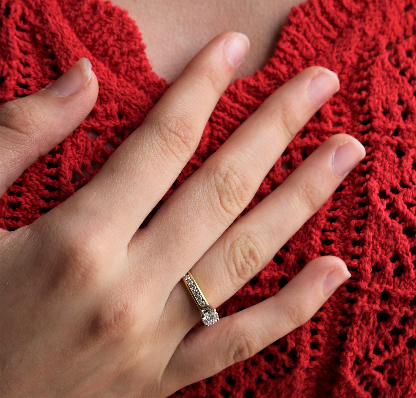 Birks brand solitaire ring