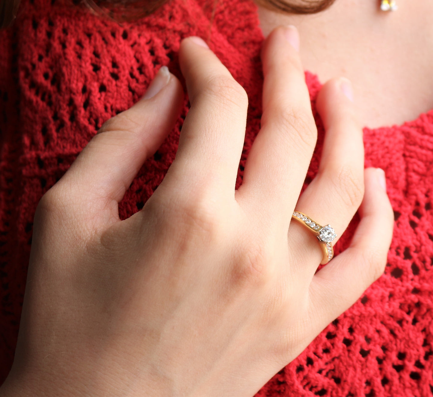 Birks brand solitaire ring