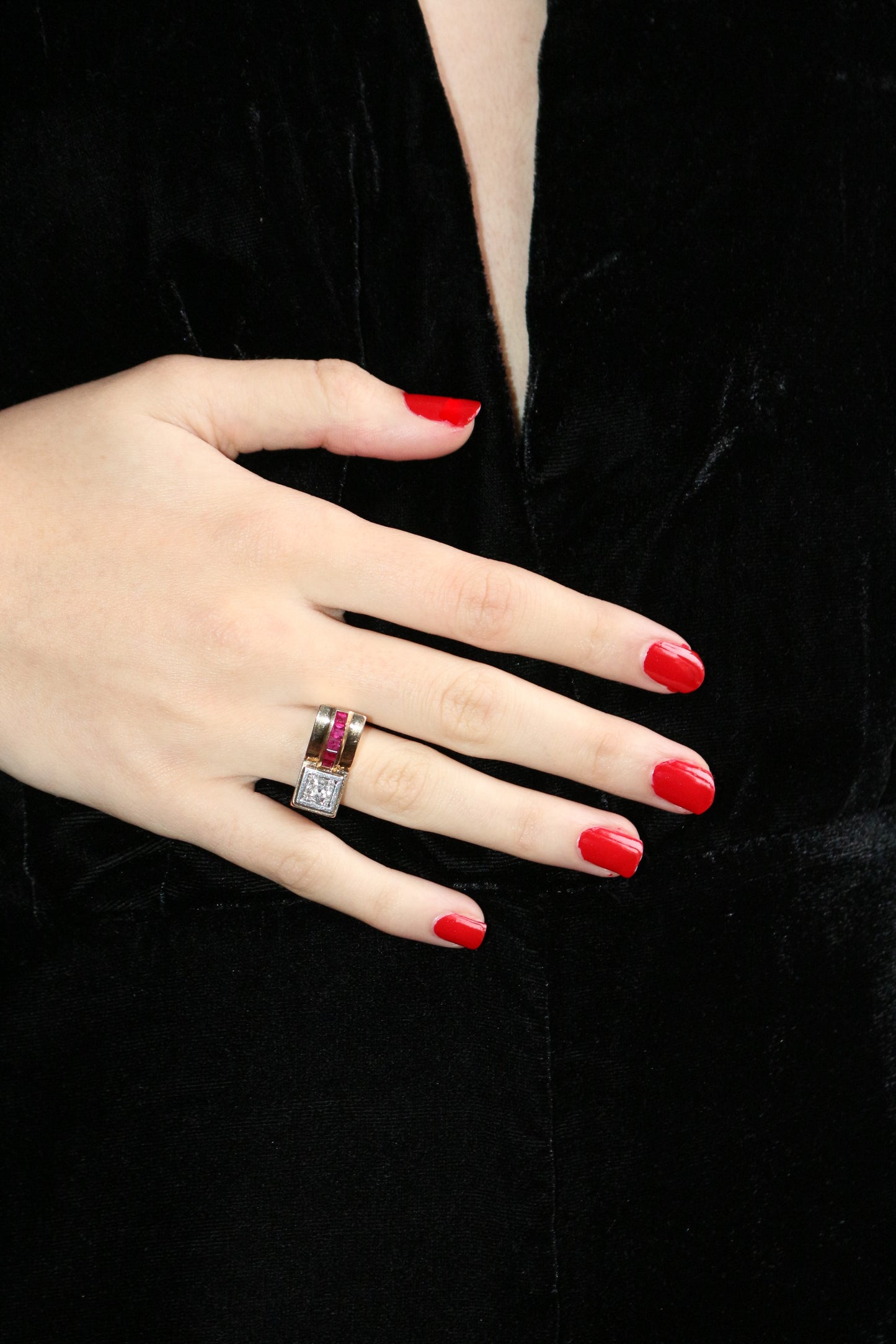 Bague Tank Diamant