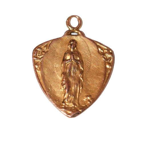 Médaille Religieuse Or Jaune Art Nouveau