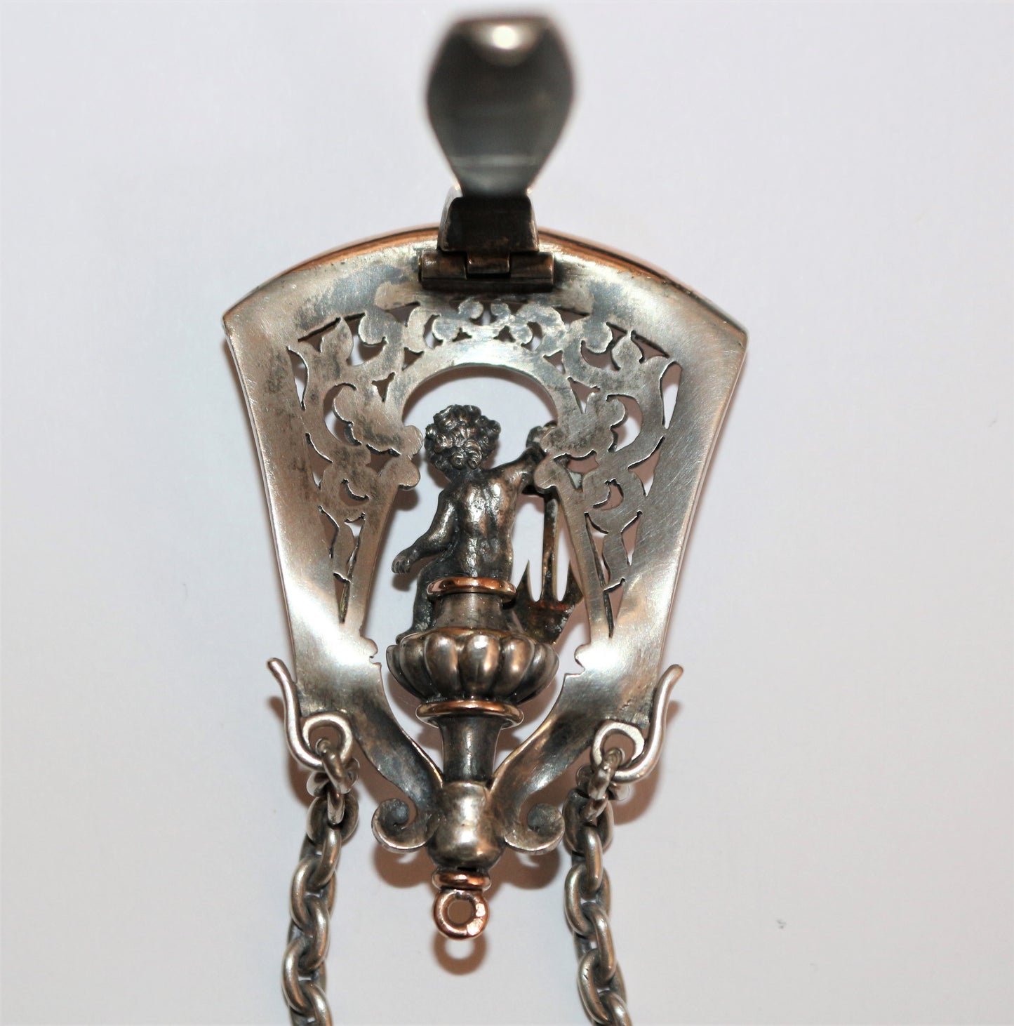 Châtelaine en argent 1860 Et Montre Gousset