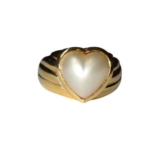 Bague Coeur Perle Mabé