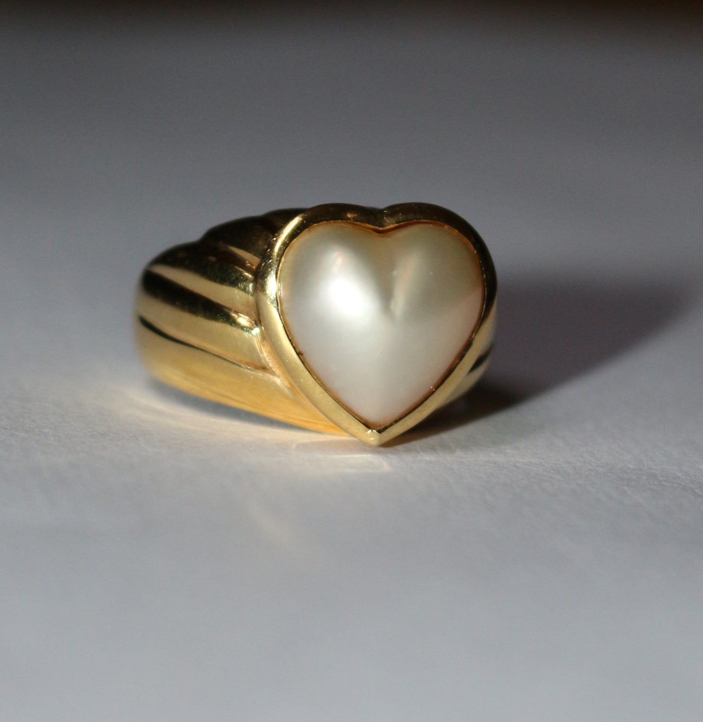 Bague Coeur Perle Mabé